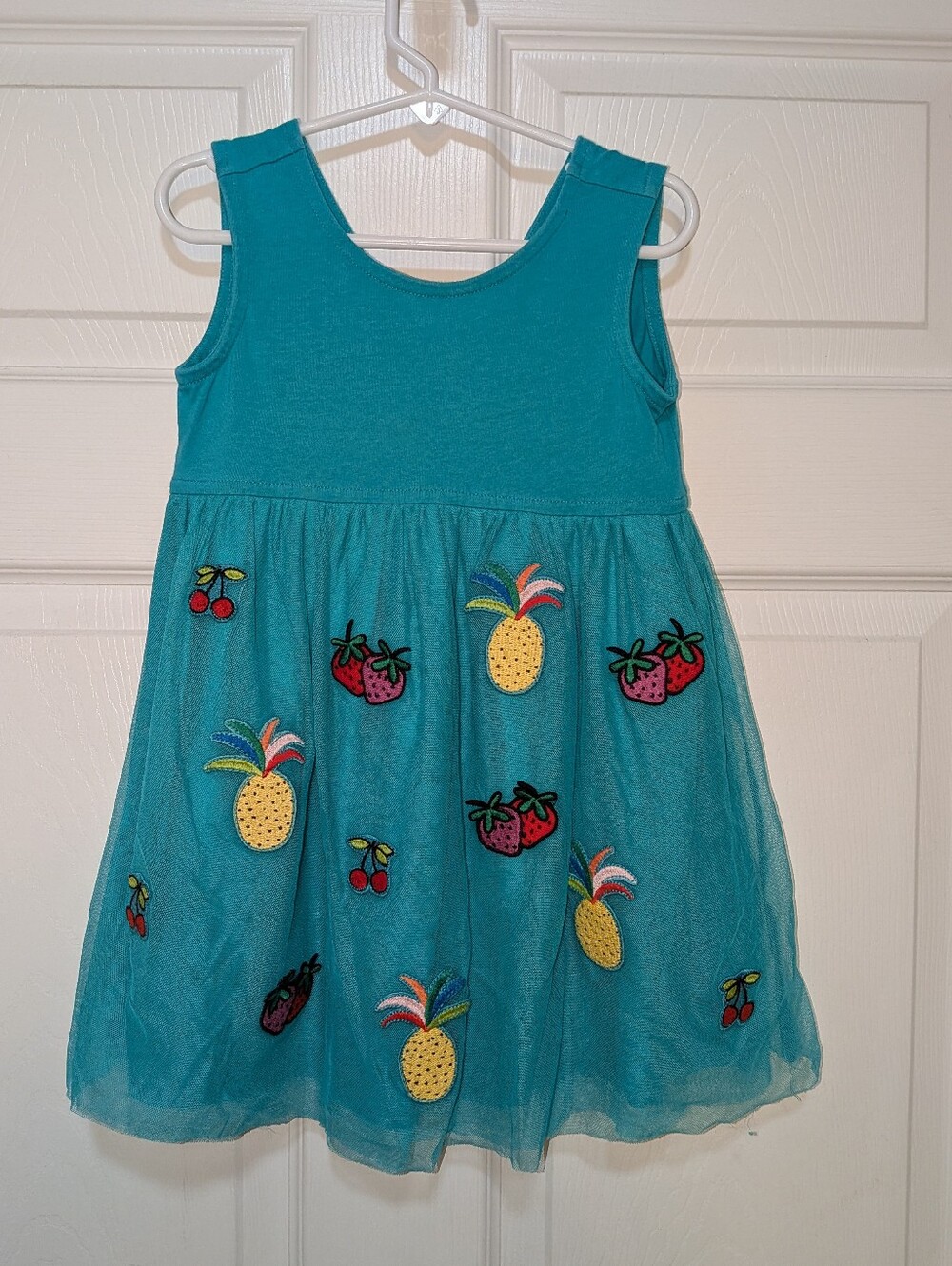 Hanna Andersson Teal Patch Tulle Dress 4